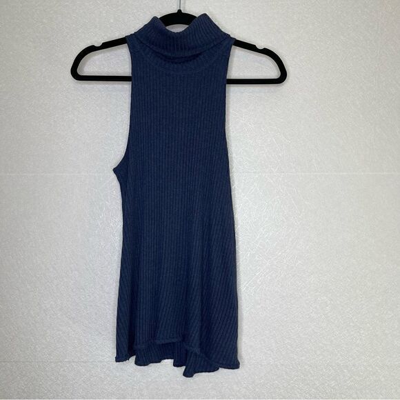 Free People We the Free City Drippy Turtleneck Ribbed Tank XS - Picture 2 of 5